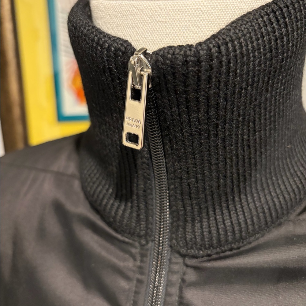 Authentic Prada Mens Black Puffer Sweater Jacket - NWT - Picture 5 of 11